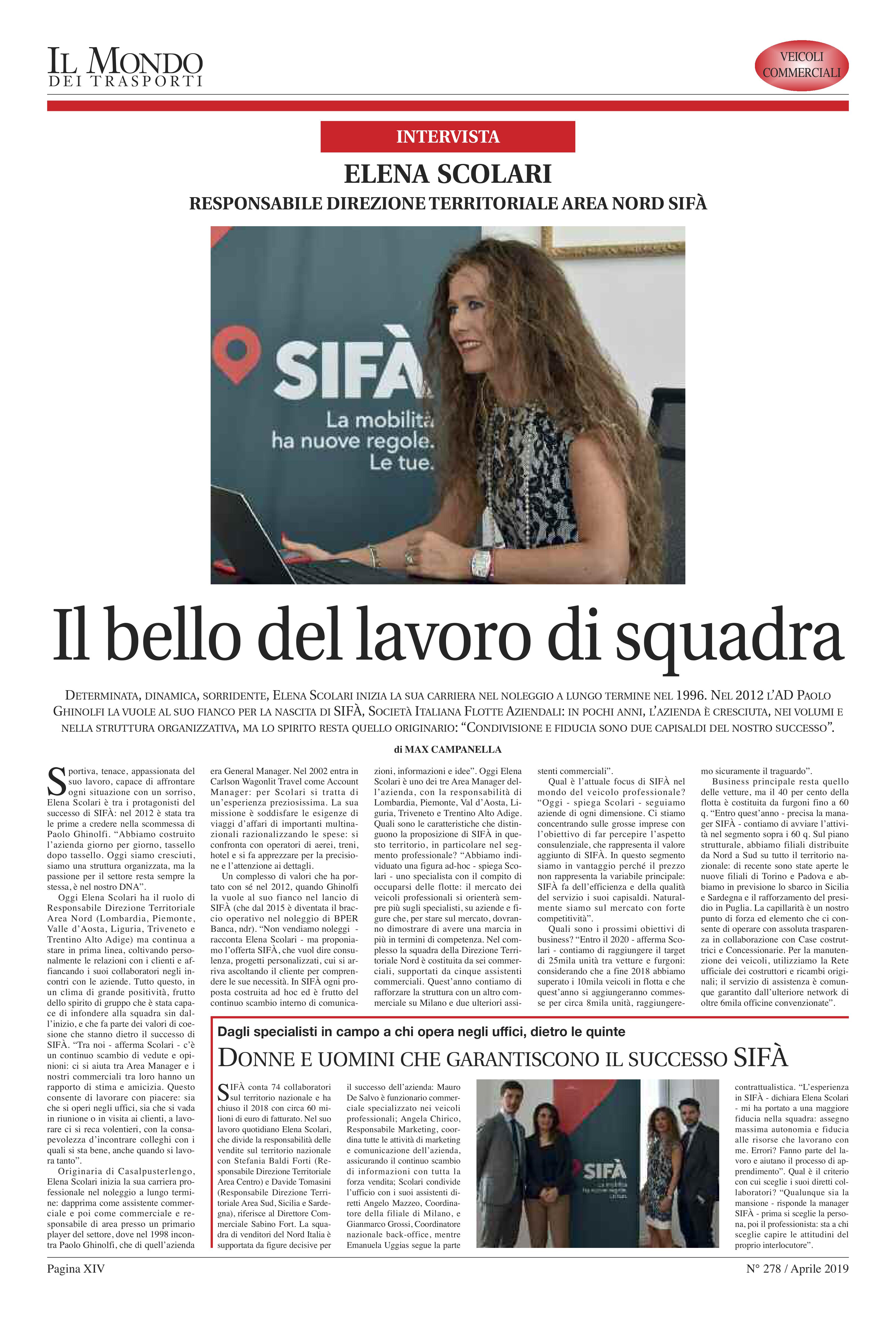 Il Mondo Dei Trasporti - Elena Solari Articolo-Elena-Scolari-Sifa0